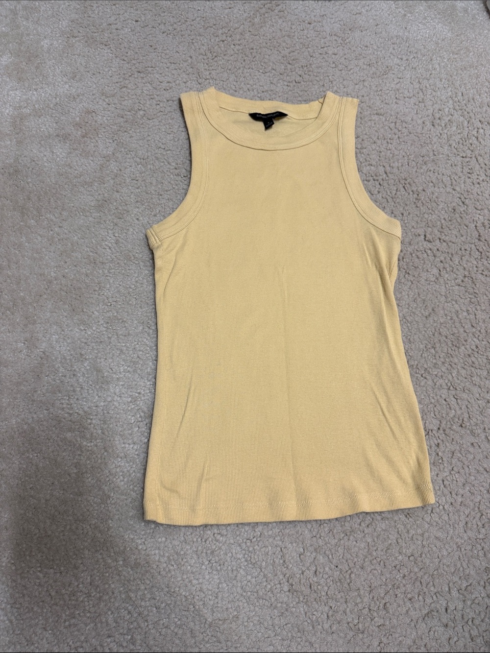 Banana Republic Sleeveless Ribbed Tank Top - Yellow